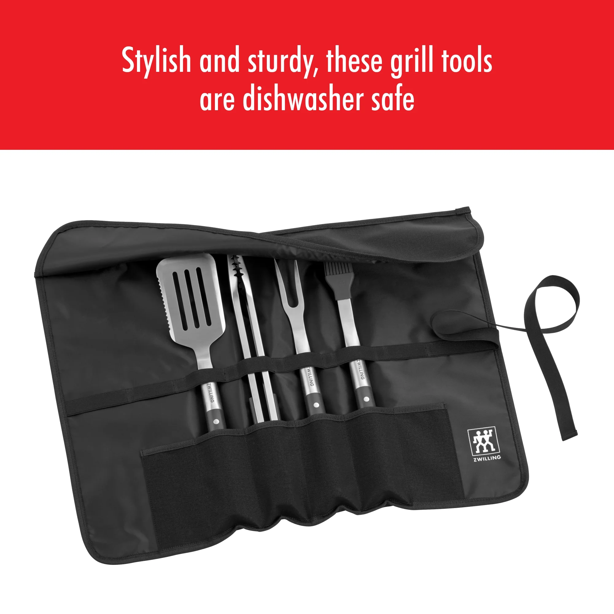 ZWILLING BBQ+ 17-inch Triple-Rivet Stainless Steel Grill Spatula with Serrated Edge