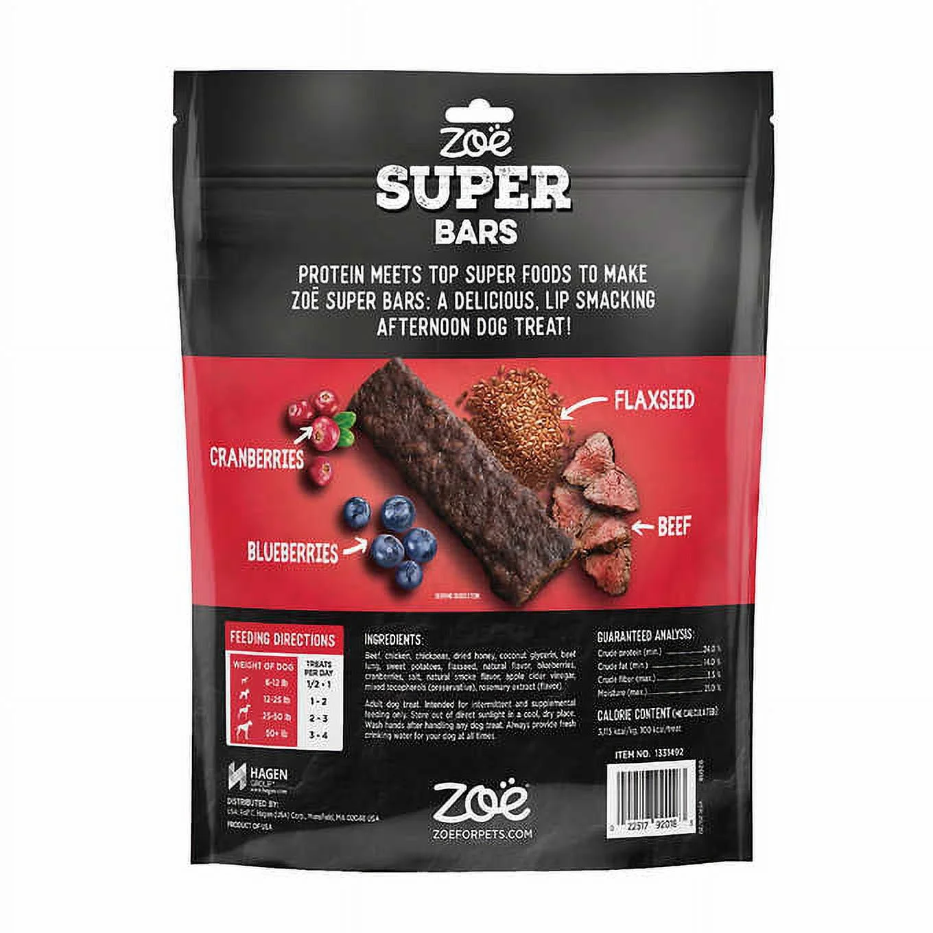 Zoe Super Bars Beef Recipe 2/2lb Bags