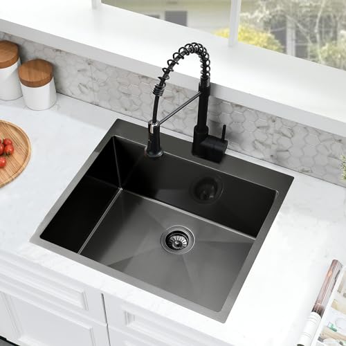 25 Inch Drop In Utility Sink with Faucet, 25