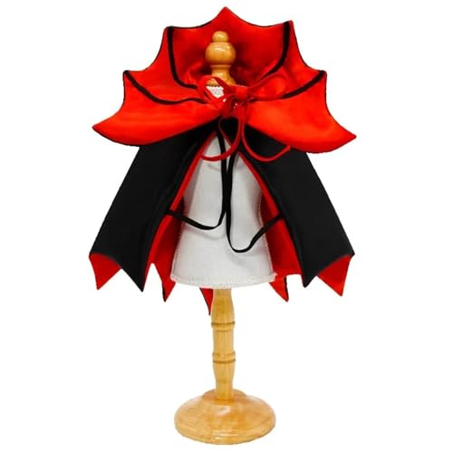 4-Piece Halloween Pet Cosplay Vampire Cloak Wear for Small Dog Cat Kitten Puppy Pet Clothes Halloween(Red)