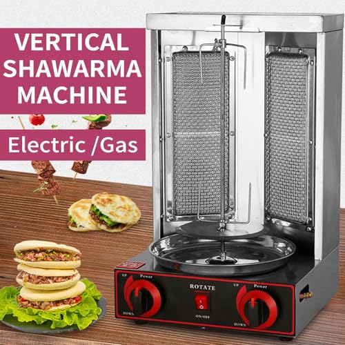 Homemade Chicken Shawarma Machine Countertop Rotisserie Grill Kebab Vertical Rotisserie Propane Turkish Chicken Doner Kebab Broiler,Gas