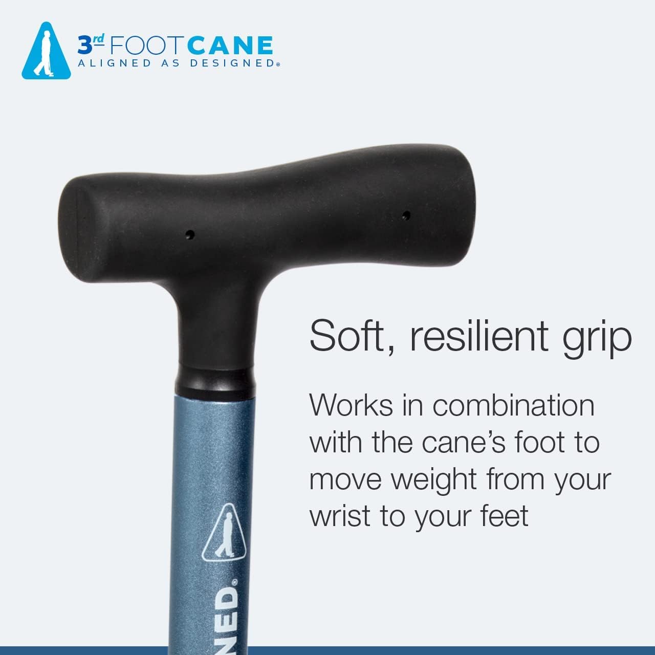 The 3rd Foot Cane by Aligned As Designed, Best Cane for Balance, Posture & Stability, The Third Foot Cane, Rehab Cane, The Drop Foot Cane