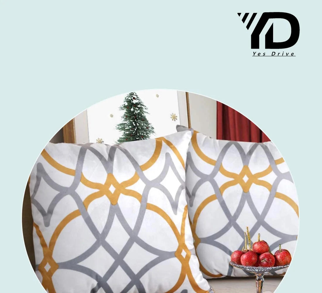 Velvet Cushion Covers Throw Pillow Covers for Living Room (Set of 2) Luxury Solid Modern Decorative Pillows for Chair / Sofa / Couch Bed,