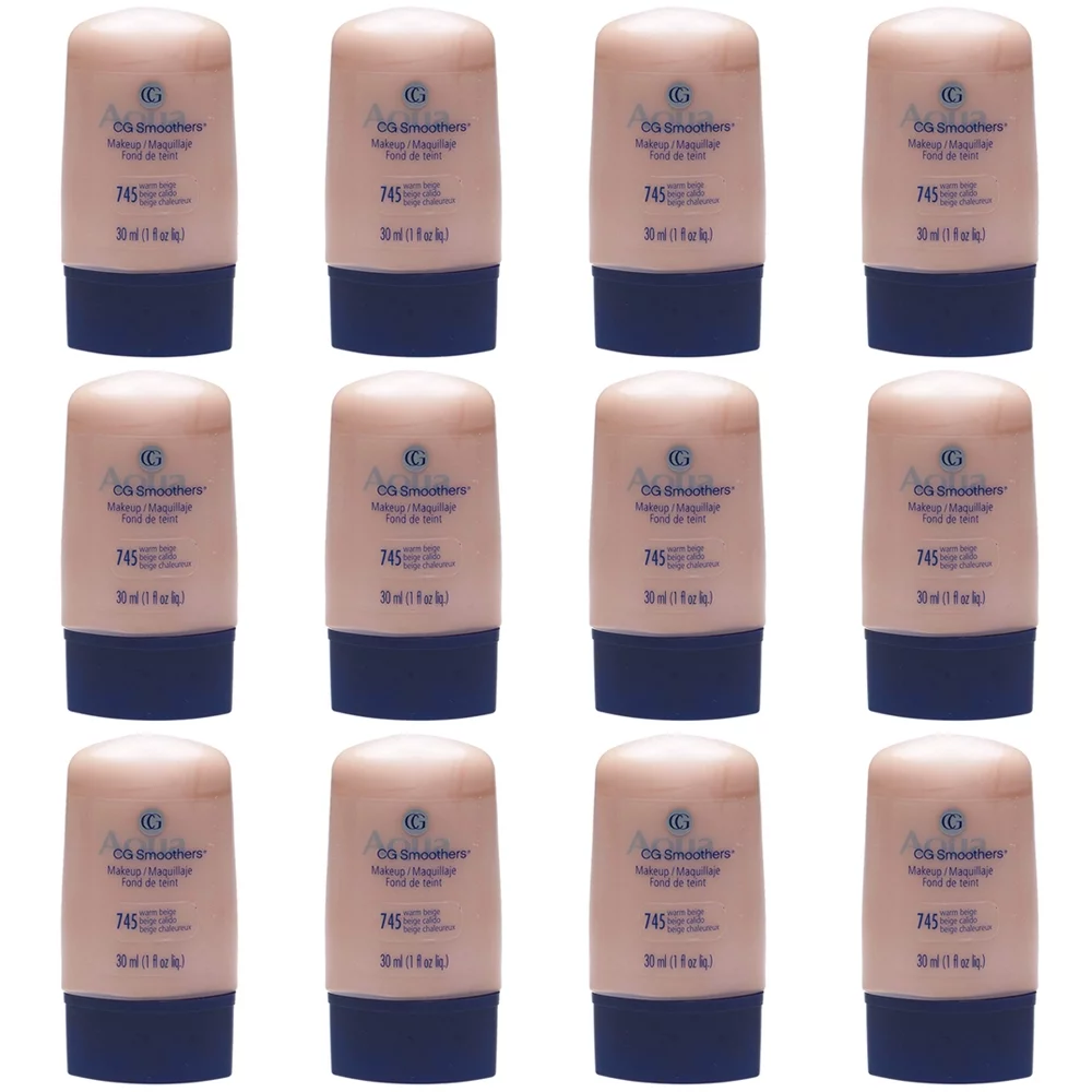 Pack of (12) CoverGirl Smoothers Liquid Make Up, Warm Beige 745, 1-Ounce