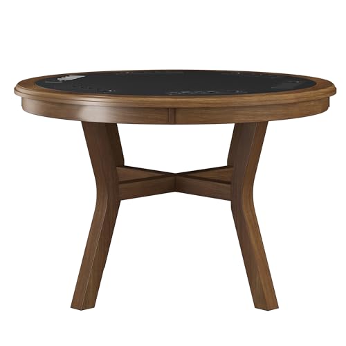 Hillsdale Furniture Cooper Convertible Wood 47 Inch Poker Game Table, Brown