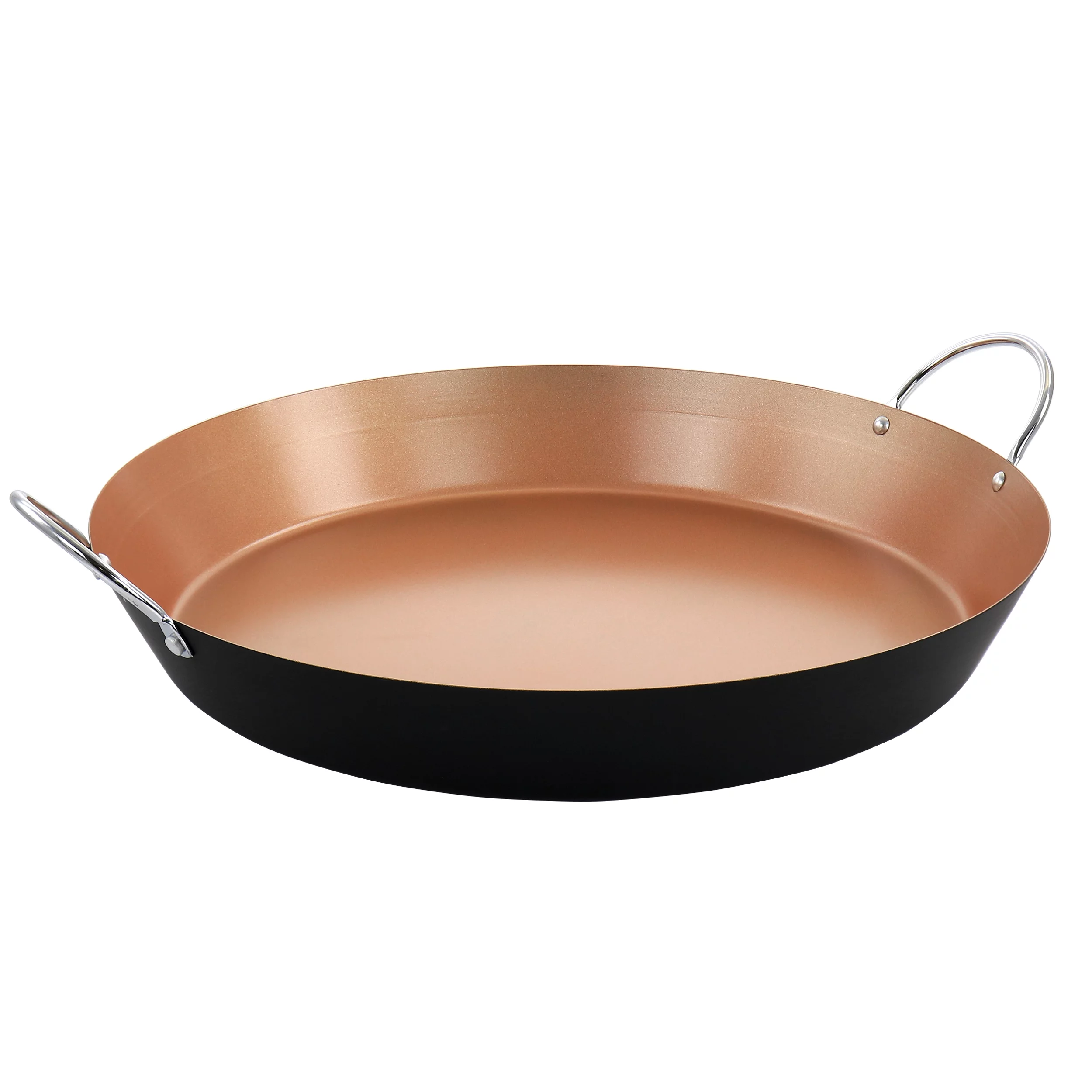 Oster Stonefire Carbon Steel Nonstick 16 Inch Paella Pan in Copper