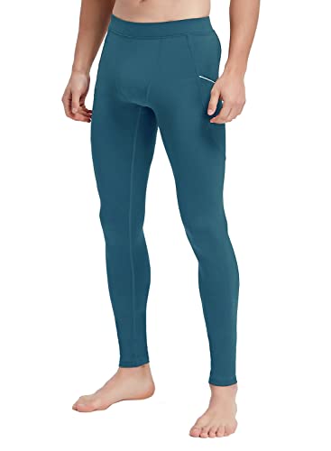 Willit Men's Active Yoga Leggings Pants Running Dance Tights with Pockets Cycling Workout Pants Quick Dry