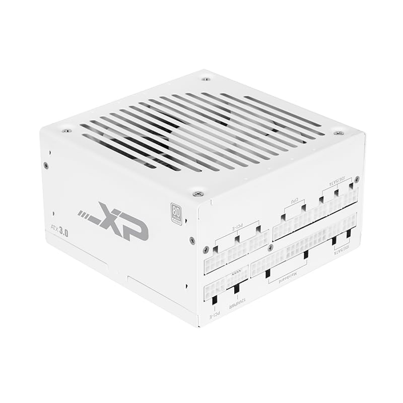 SAMA 850w Power Supply,XP Series White PSU ATX 3.0 & PCIE 5.0 ECO Fanless 80Plus Platinum Certified Full Modular Support RTX 40 Series