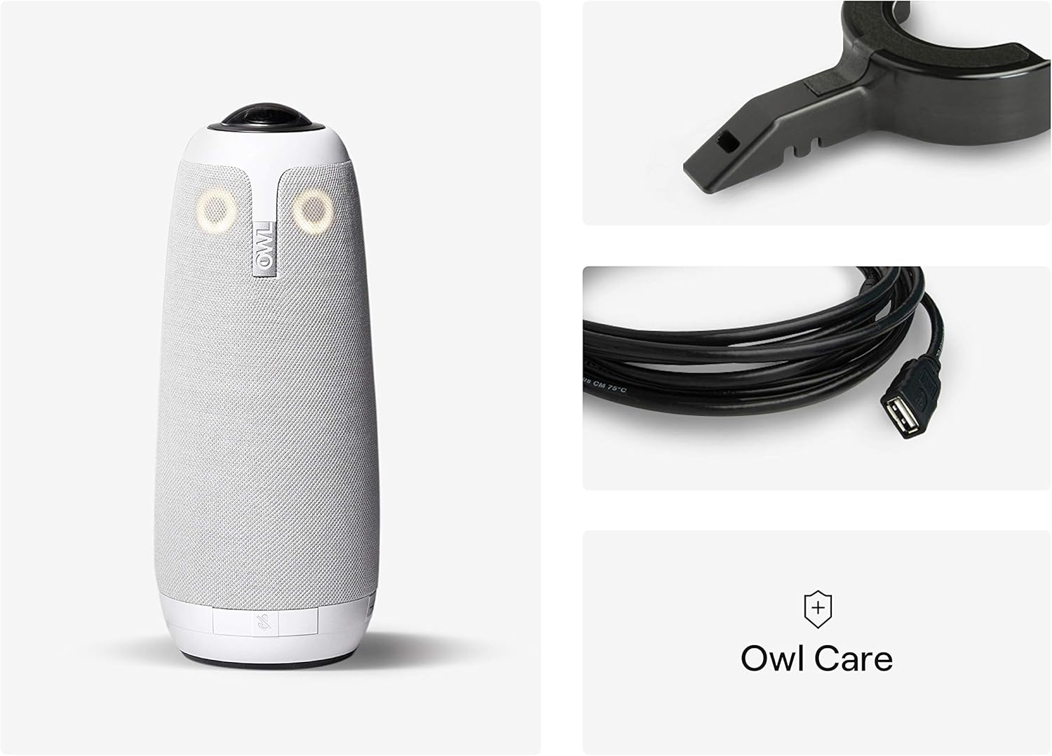 Owl Labs Meeting Owl Pro Premium Pack - 360 Degree, 1080p Smart Video Conference Camera, Microphone, and Speaker (Includes Accessories and Warranty)
