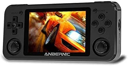 RG351P Handheld Game Console, Console Support Open Linux Tony System RK3326 Chip 64GB Storage 3.5 Inch IPS Screen 3500mAh Battery (RG351P Black)