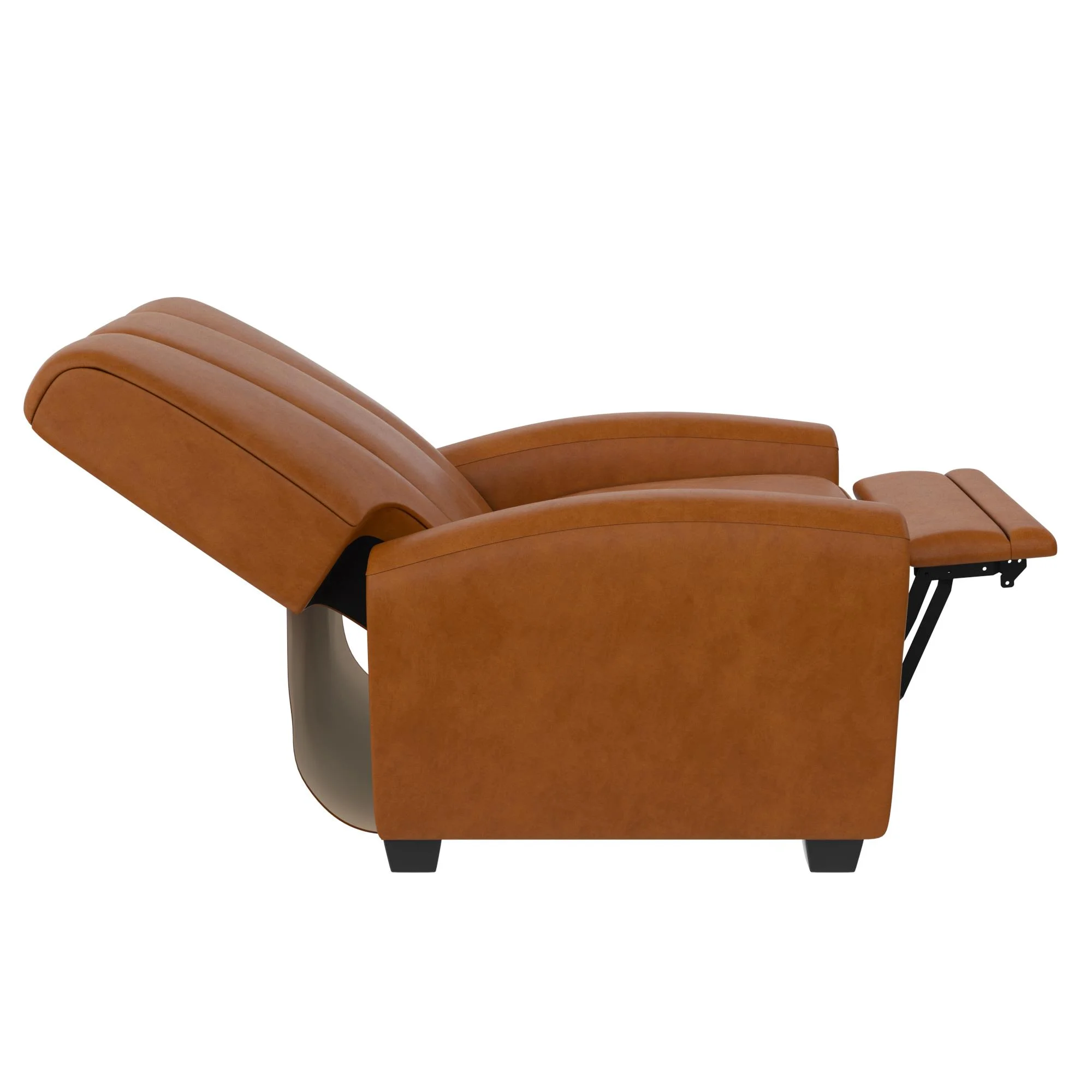 Better Homes & Gardens Vertical Channel Pushback Recliner Chair, Camel Faux Leather