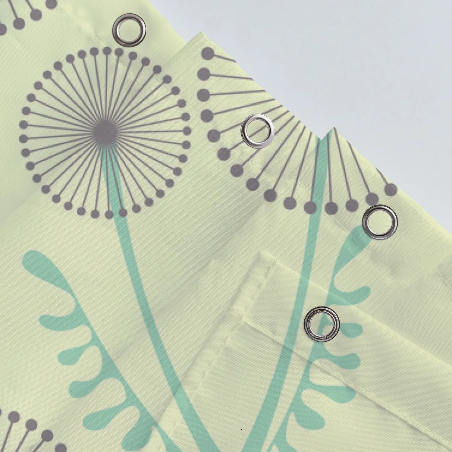 Anyway.go Bath Curtain Rugs Sets 2 Pcs,Bathroom Theme Set with Shower Curtain and Non-Slip Carpet -12 Hooks-60X72in,Flowers