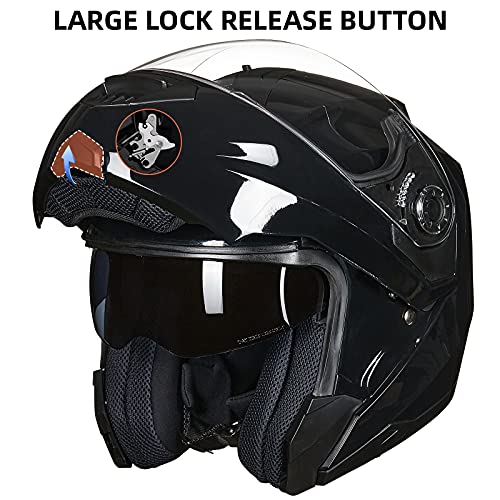 ILM Motorcycle Helmets for Adults Dual Visor Enlarged Air Vents Modular Full Face Cascos para Motos Men Women DOT Model DP998