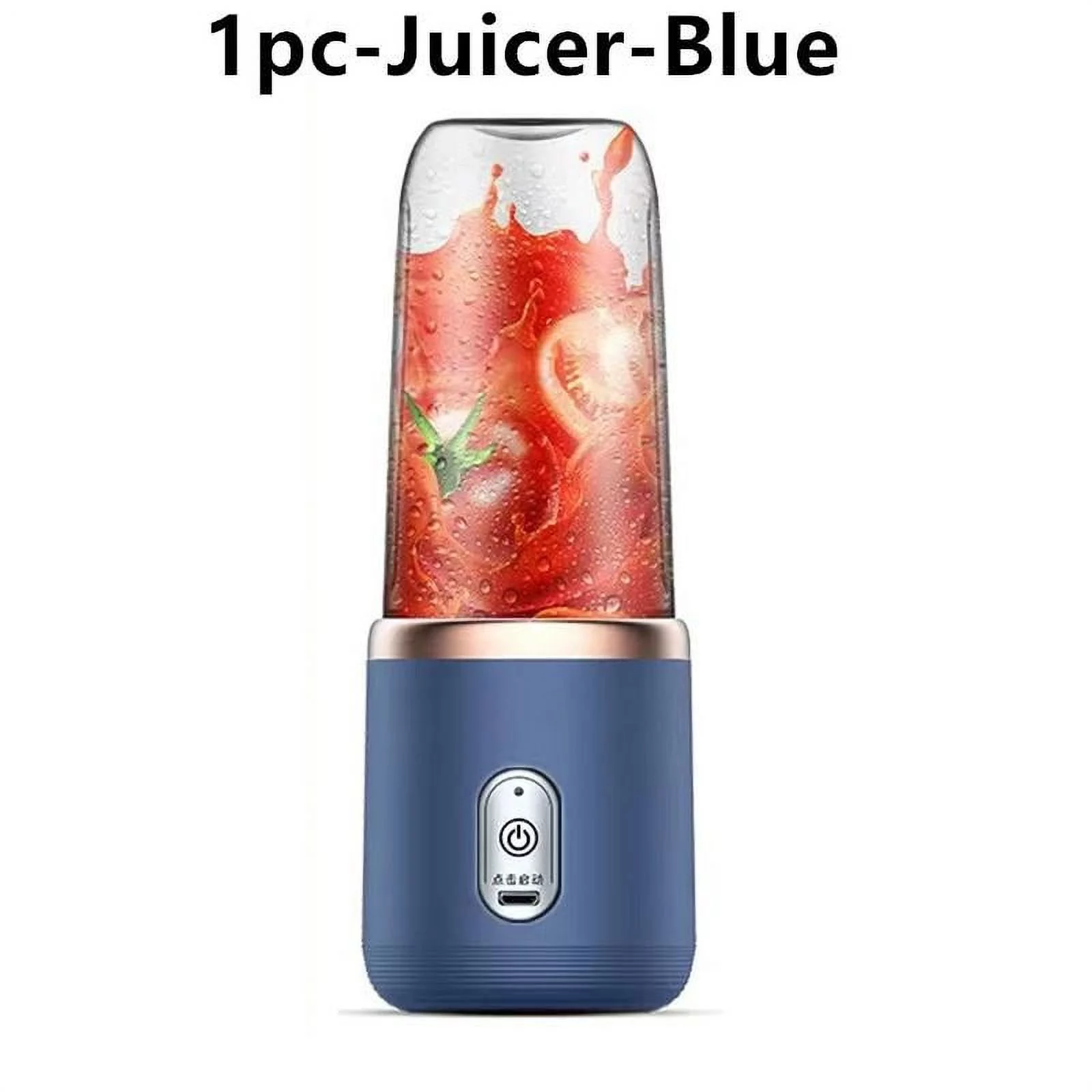 6 Blades Portable Juicer Cup Fruit Juice Cup Automatic USB Smoothie Blender Ice Crush Cup Mini Electric Juicer Rechargeable Mixer