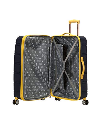 Rockland Melbourne Hardside Expandable Luggage with Spinner Wheels, 2TONEBLUE, 2 Piece (20/28)