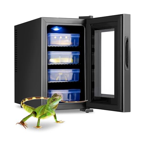 Reptile Egg Incubator 23L Small Digital Lab Incubator Cooling and Heating 10−40°C Precise Temperature Control for Turtle Lizard Gecko Snake Reptiles Hatching with UV-Resistant Glass Door