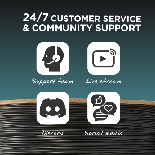 Polymaker PLA Filament, Black 3D Printing PLA Filament 1.75mm 1kg - PolyLite 3D Printer PLA Filament, Dimensional Accuracy +/- 0.03mm, Compatible with Most 3D Printer, Black