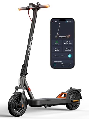 MEGAWHEELS Electric Scooter for Adults, 14/19/28 Miles Long Range,15.5/20 Mph Top Speed, Front Dual Supsension Electric Scooter with Cruise Control, Dual Braking Systems Escooter for Adults and Teens