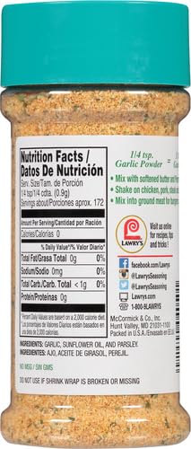 Lawry’s Coarse Ground with Parsley Garlic Powder, 5.5 oz