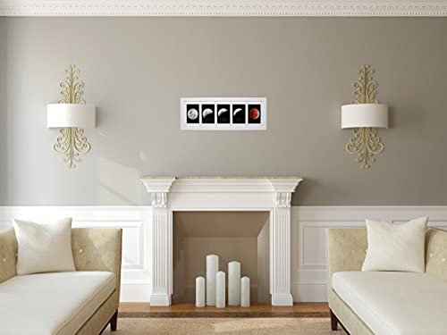 8x24 Collage Black Gallery Picture Frame with Five 4x6 Inch Openings - Wide Molding - Includes Both Attached Hanging Hardware and Desktop Easel - Display Four 4 x 6 Photos Horizontal or Vertical