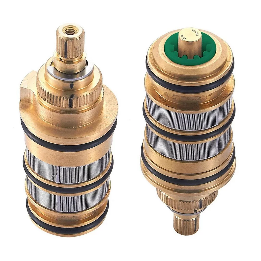 Yannee Brass Replacement Thermostatic Cartridge Shower Mixer Valve Bar Repair Kit,Thermostatic Shower Valve Cartridge