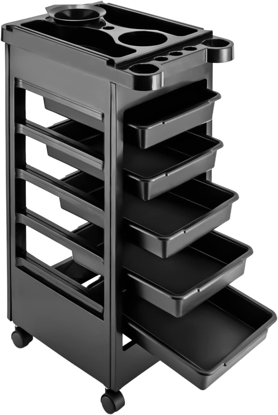 5 Drawers Salon Trolley Cart with Wheels, Professional Hair Salon Tool Storage and Organizer Cart, Barber Station for Hair Stylist, Tattoo, Hairdressing Beauty Spa