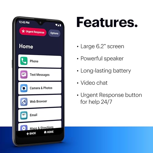 Lively Jitterbug Smart4 Smartphone for Seniors - Cell Phone for Seniors - Not Compatible with Other Wireless Carriers - Must Be Activated with Lively Phone Plan