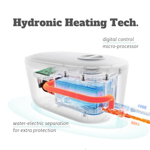 AquaPad CozyFlow Mini Water Heated Mattress Pad, 3 YR AquaCare, UL499 Tested, No Electric Wire, All Digital, AirQuiet 2.0 Technology, Smart, Smooth, Hydro Heat (Queen)