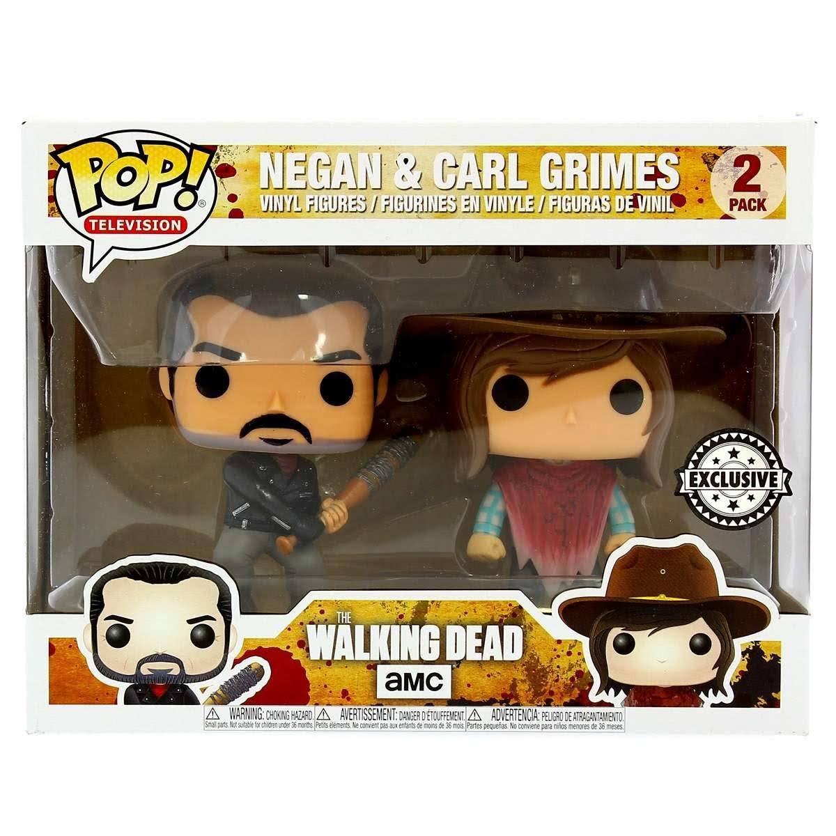 The Walking Dead Pop! Vinyl 2 Pack - Negan and Carl Grimes Funko