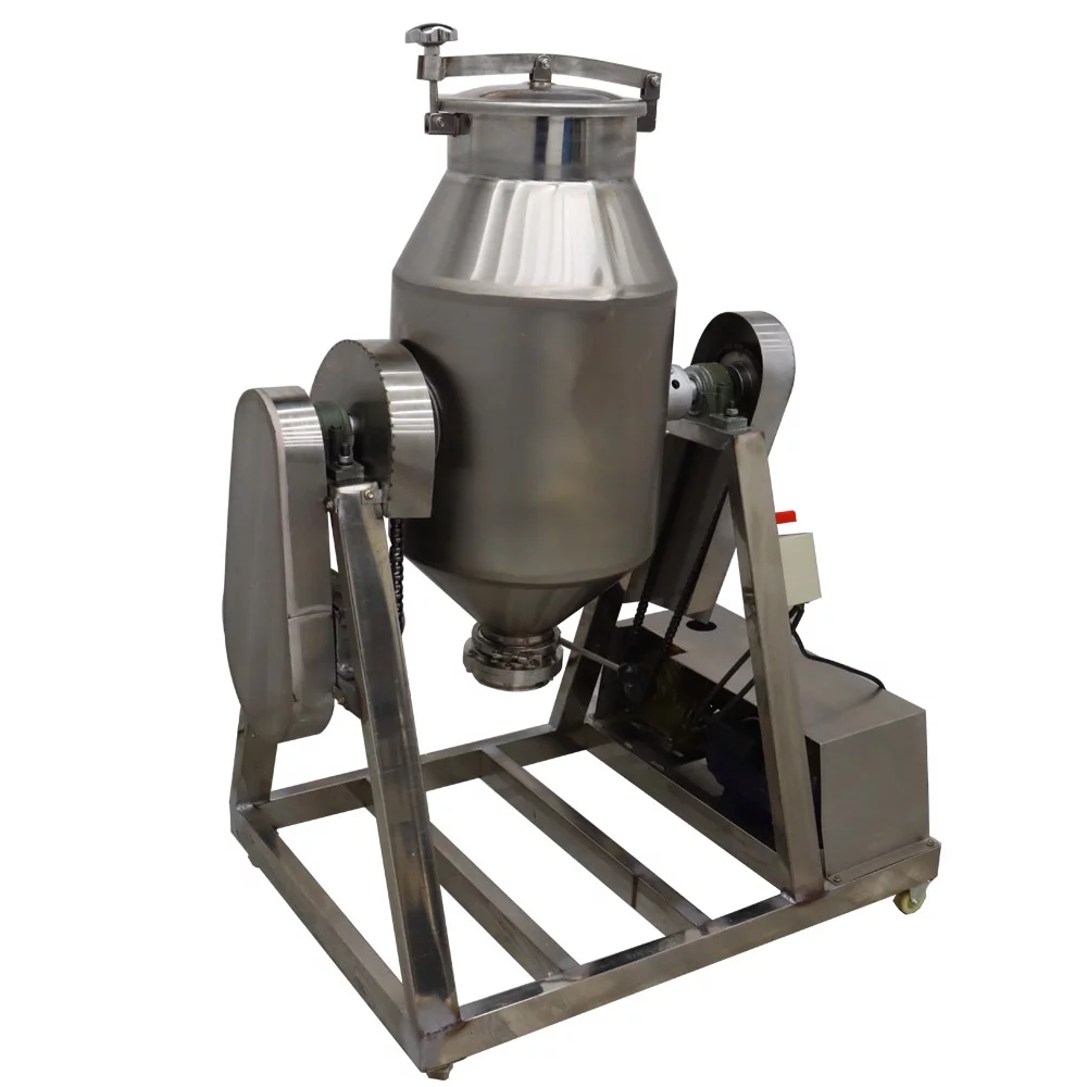 PreAsion 60L Stainless Steel Dry Powder Mixer Metal Metallurgy Powder Blender Drum Powder Blender 110V