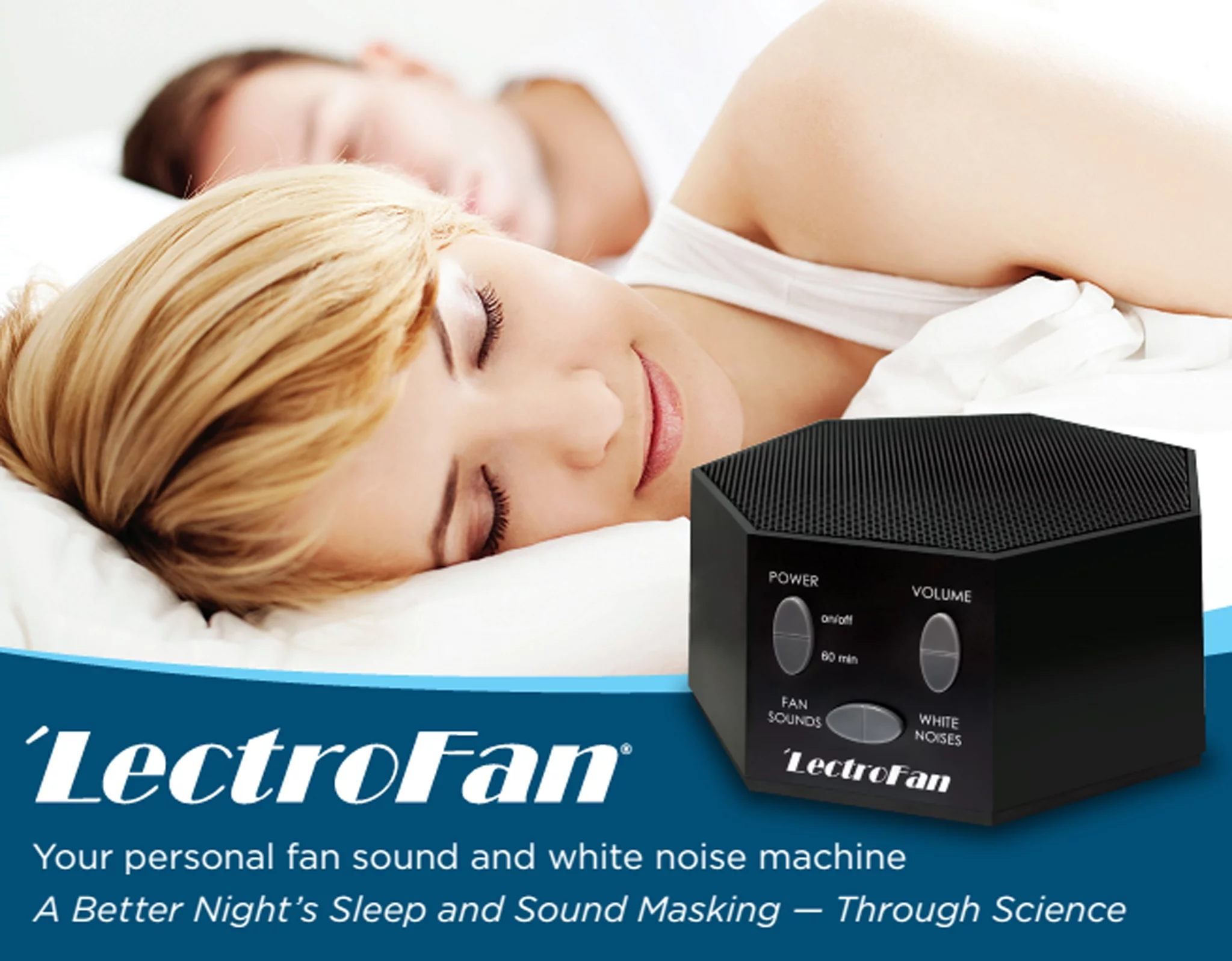 LectroFan White Noise & Fan Sound Machine, Black