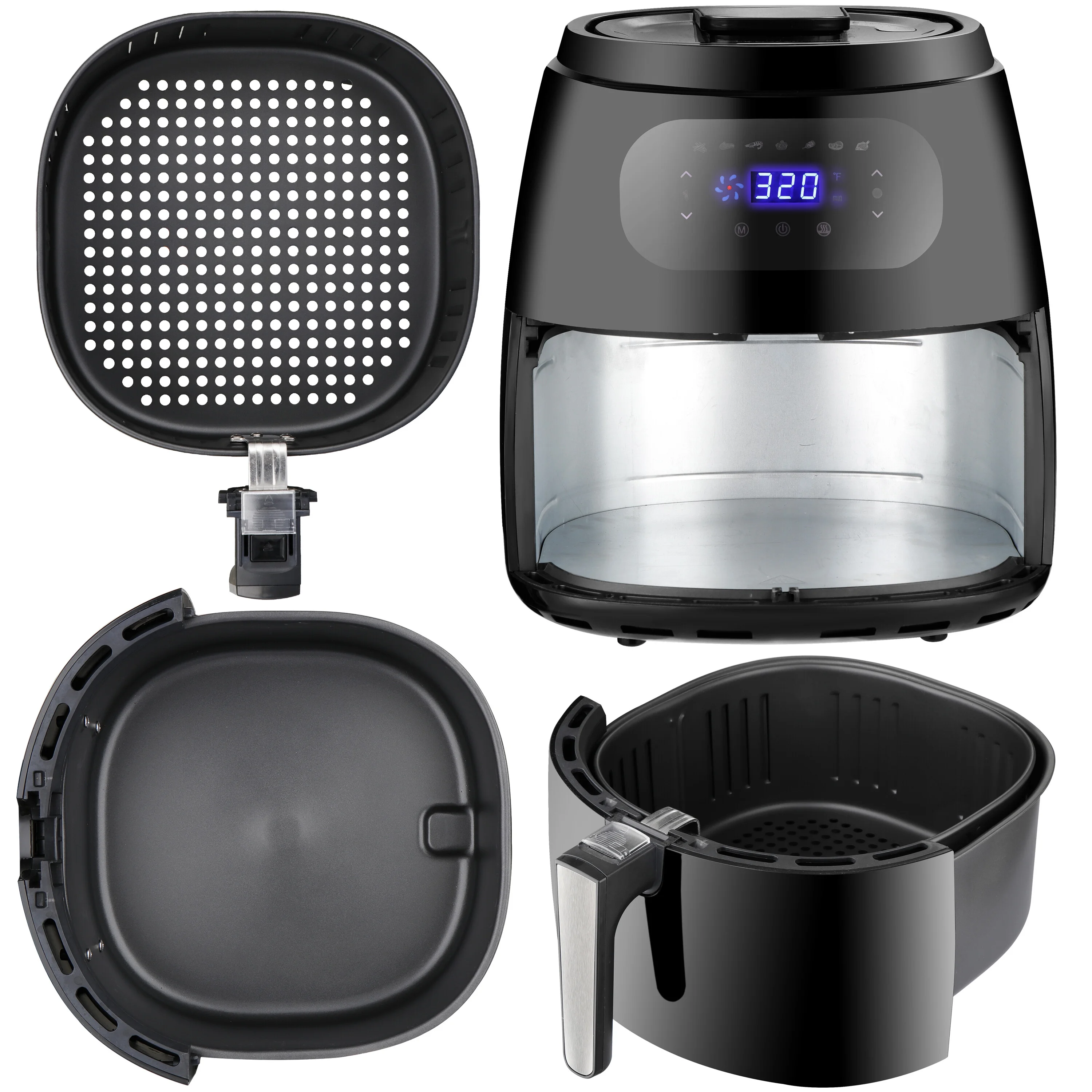 HomGarden Pro 1700W Digital Multi-Functional Air Fryer 7.6 Qt (7.2L) Large Specialty Oven Cooker