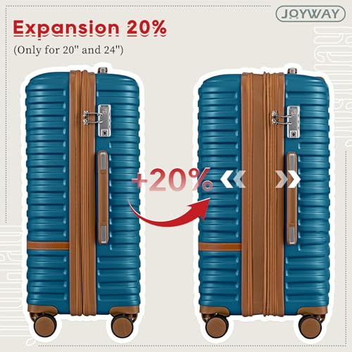 Joyway Expandable Carry on Luggage Sets Airline Approved, Lightweight Hard Shell 20 Inch Carry-on Suitcase with Spinner Wheels