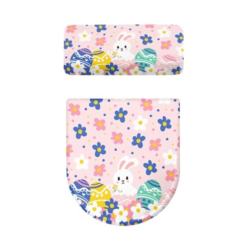 Christmas Bow Bell Toilet Tank Lid Cover and Toilet Seat Lid Cover 2 Pcs Set Toilets Covers with Elastic Cloth Fits Most Toilets Tanks & Lids