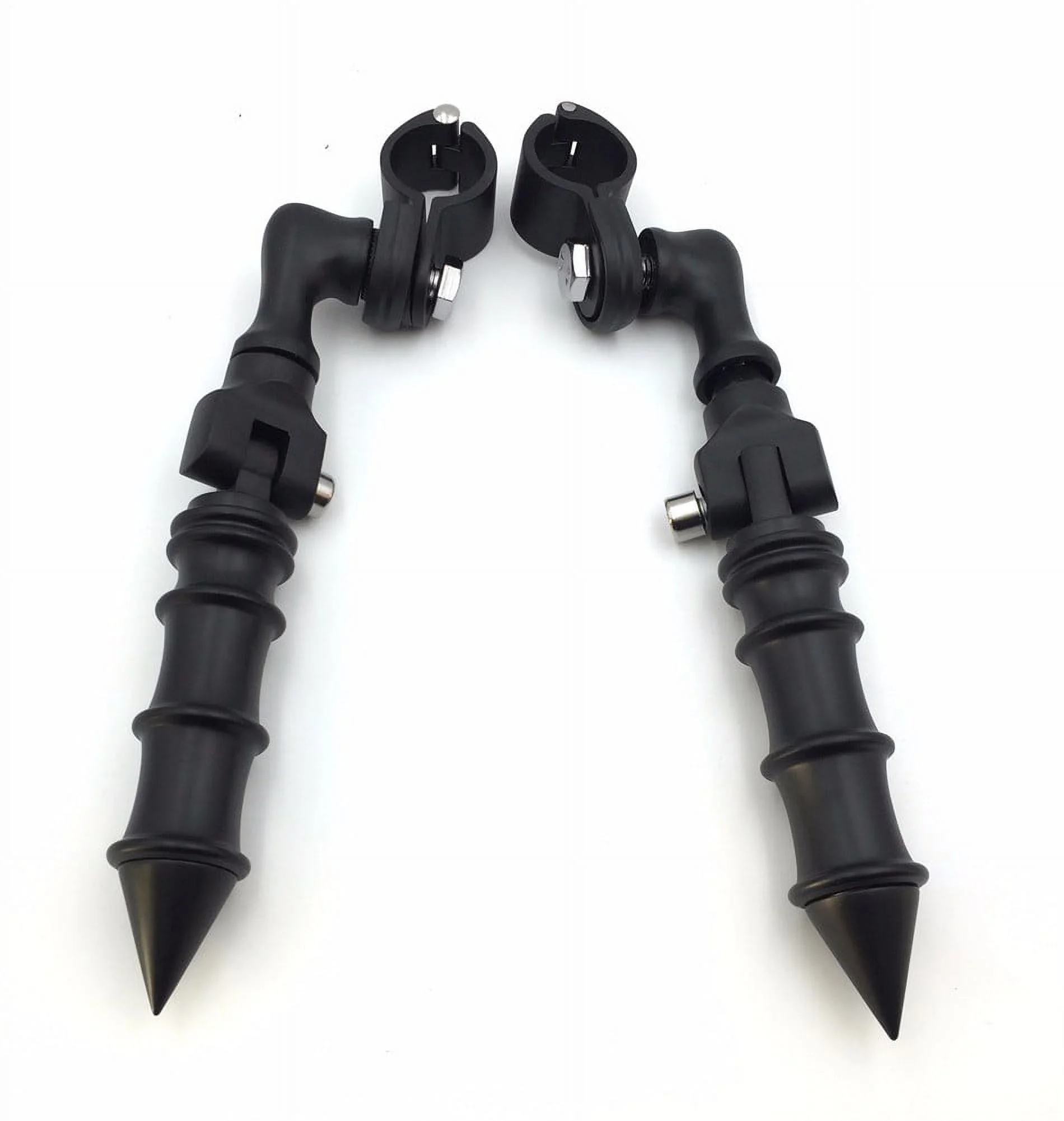 HTT-MOTOR Black Short Angled Peg Mounting Kit with Foot Peg For Bike with 1-1/2 inch (1.5