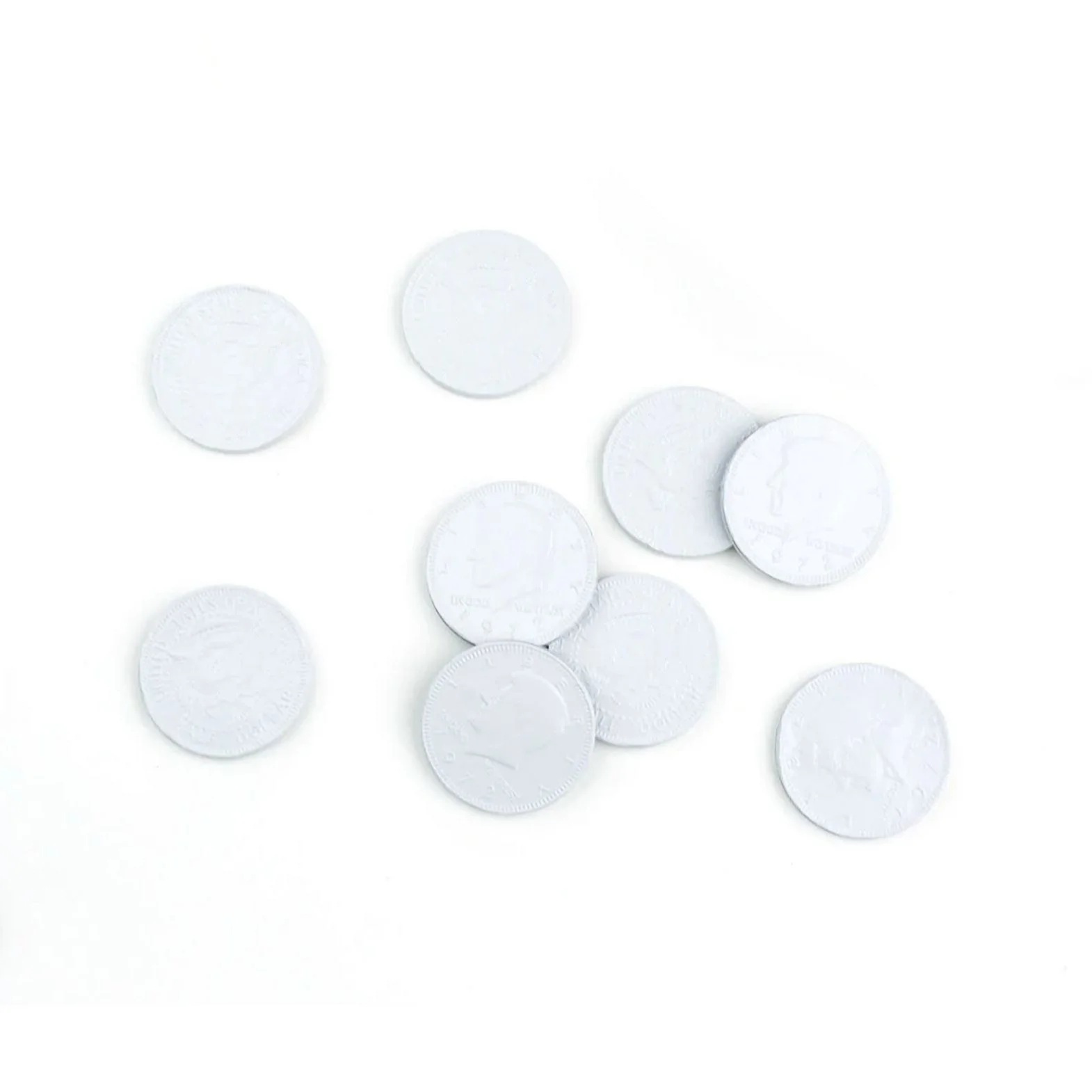 Fort Knox White Foil Milk Chocolate Coins - 1 lb. Bag