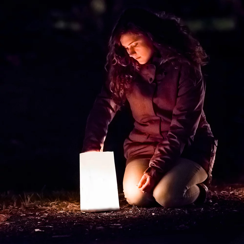 LumaBase Candle Luminaria Kit, White - Set of 12