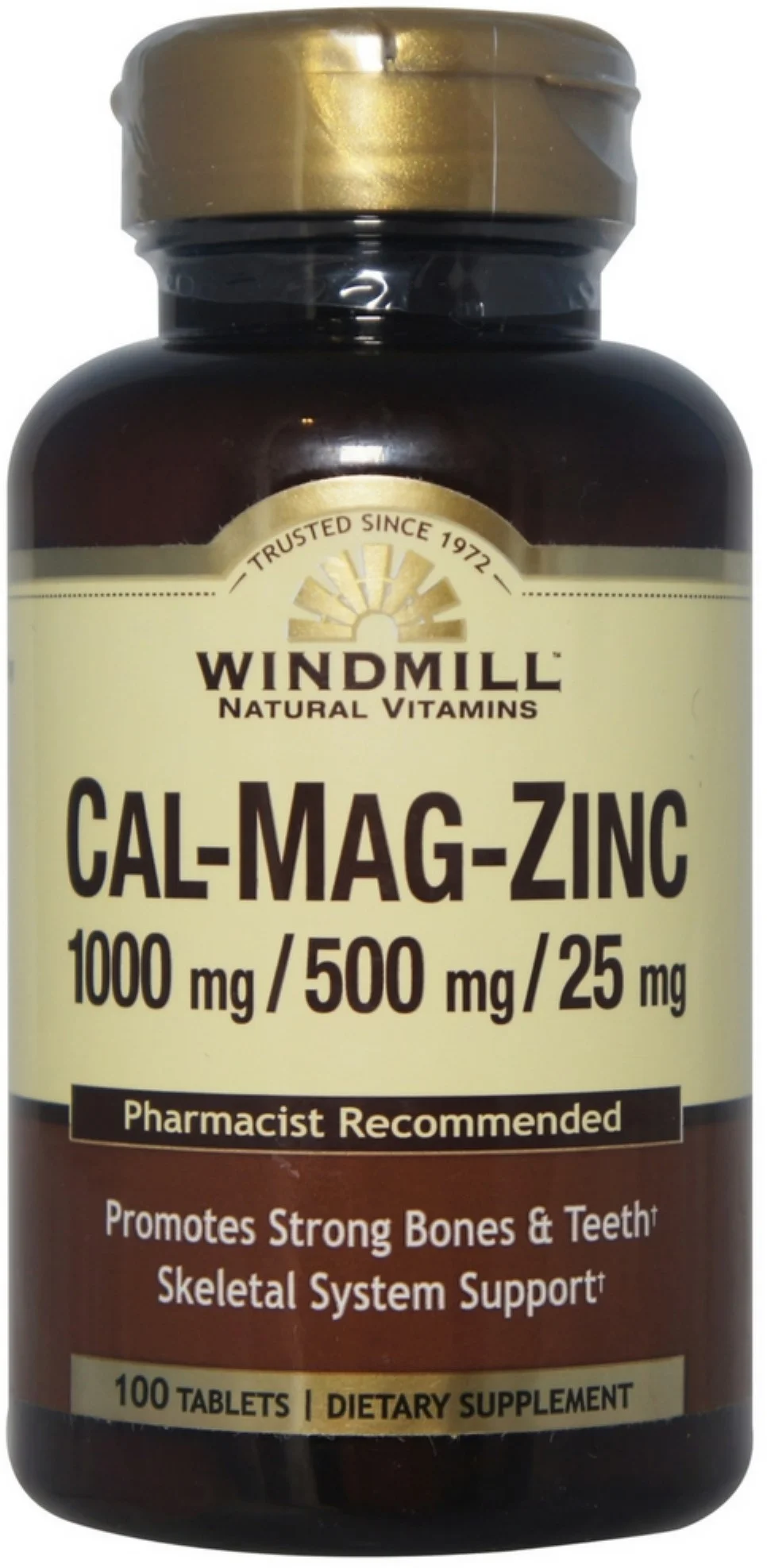 6 Pack - Windmill Calcium, Magnesium and Zinc Tablets 100 Tablets