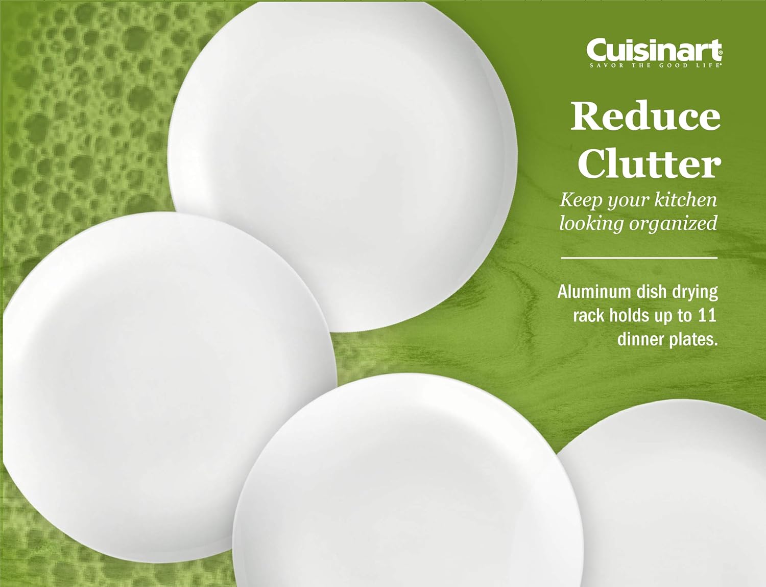 Cuisinart Stainless Steel Dish Drying Rack – includes Wire Dish Drying Rack, Utensil Caddy, Draining Board, Stemware Holder, and Non-Slip Cup Holders, 14.4” x 12” x 6”- Stainless Steel/Black