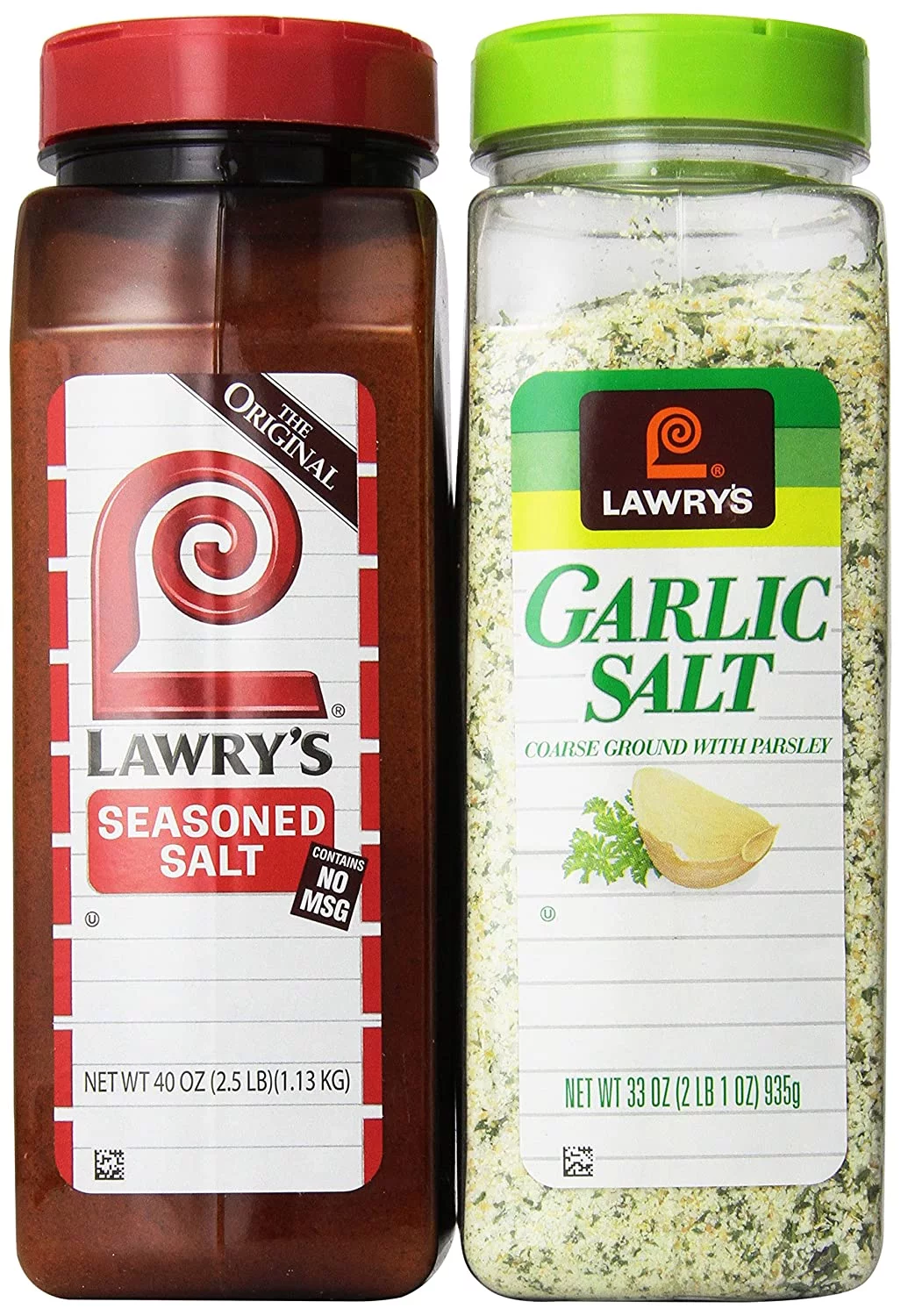 1 Lawry's Seasoned Salt and Garlic 33OZ AND 1 Lawry's Seasoned Salt 40 OZ