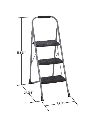 COSCO 2-Step Big Step, Steel Step Stool, Gray