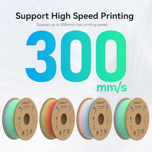 Creality Hyper PLA Filament 1.75mm, 30-600mm/s High Speed 3D Printer Filament, Dimensional Accuracy +/-0.02mm, Fit Most FDM 3D Printers, 4 Pack 1kg Spool(2.2lbs), Black & White