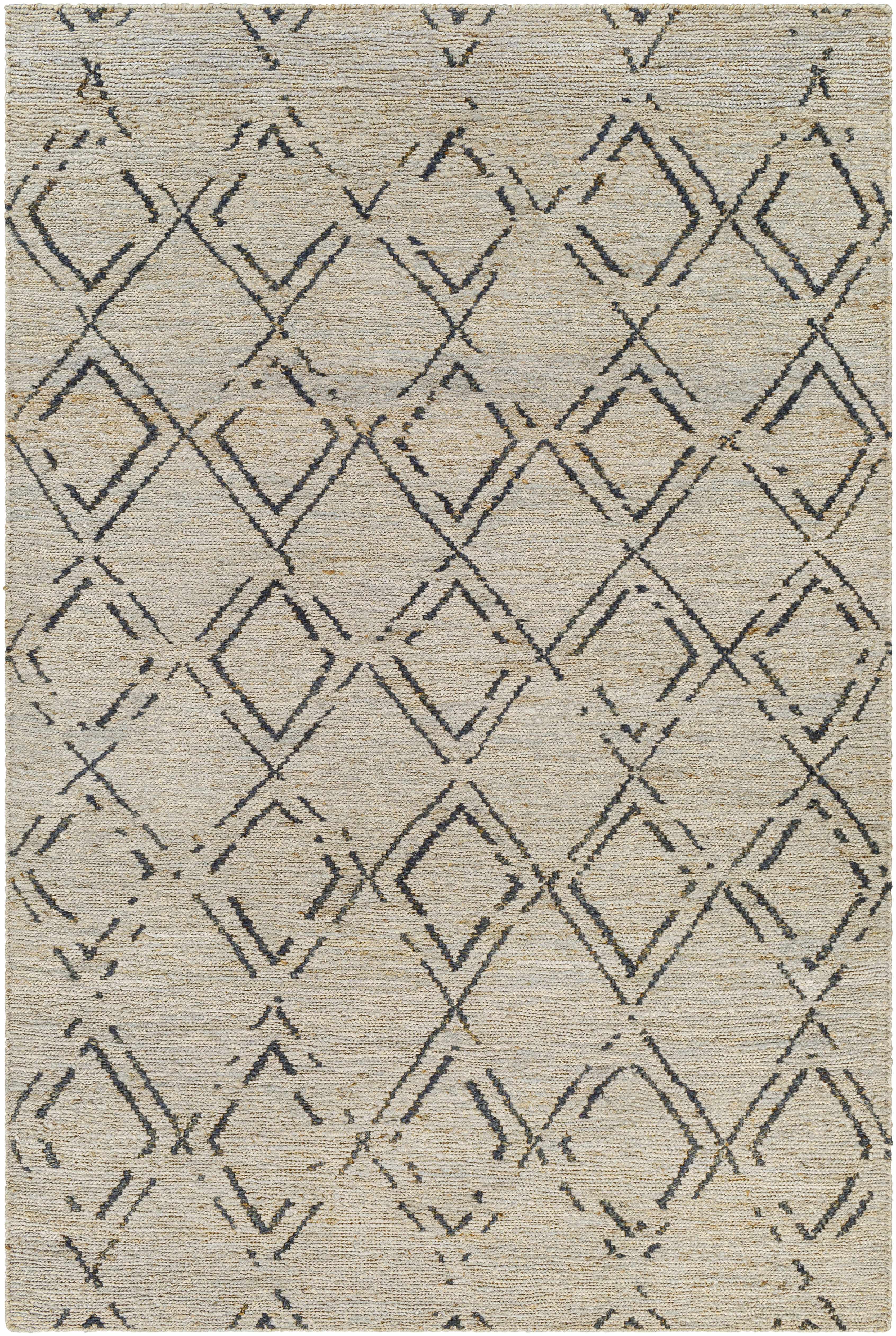 Hauteloom Monkstown Jute Living Room, Bedroom Area Rug - Black, Gray - 2' x 3'