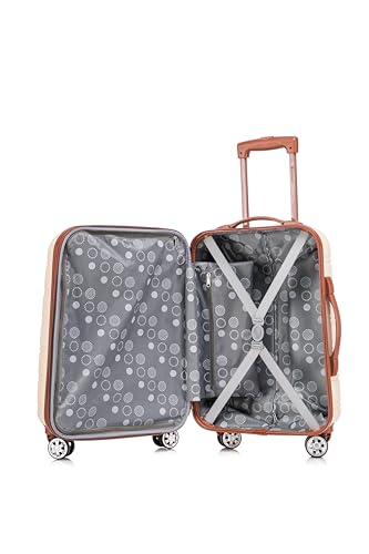Rockland Melbourne Hardside Expandable Luggage with Spinner Wheels, 2TONENAVY, 2 Piece (20/28)