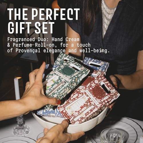 Panier des Sens - Pretty Hands Set - Almond Mini Hand Cream + Nail & Cuticle Oil - 97% Natural, Shea Butter & Sweet Almond - Travel Gift Set for Dry, Cracked Hands - French Skincare Holiday Gift