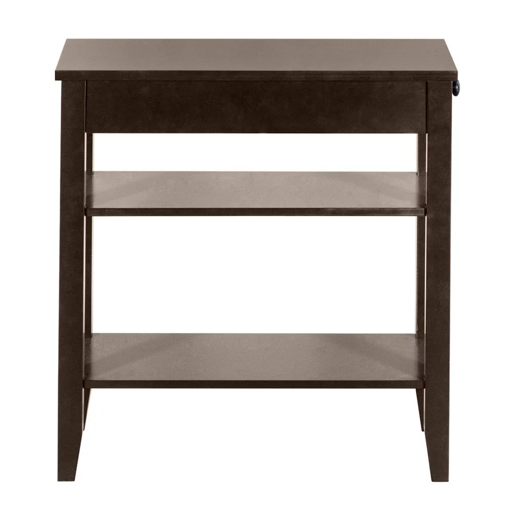 UBesGoo Chairside End Table Narrow Recliner Side Table MDF 24 inch Hight Hand Applied Coffee