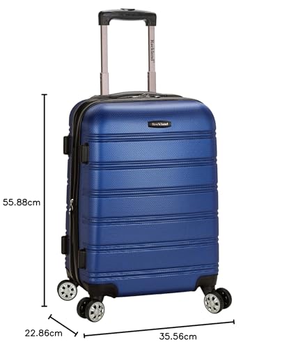 Rockland Vara Softside 3-Piece Upright Luggage Set, Expandable,Black dot, (20/22/28)