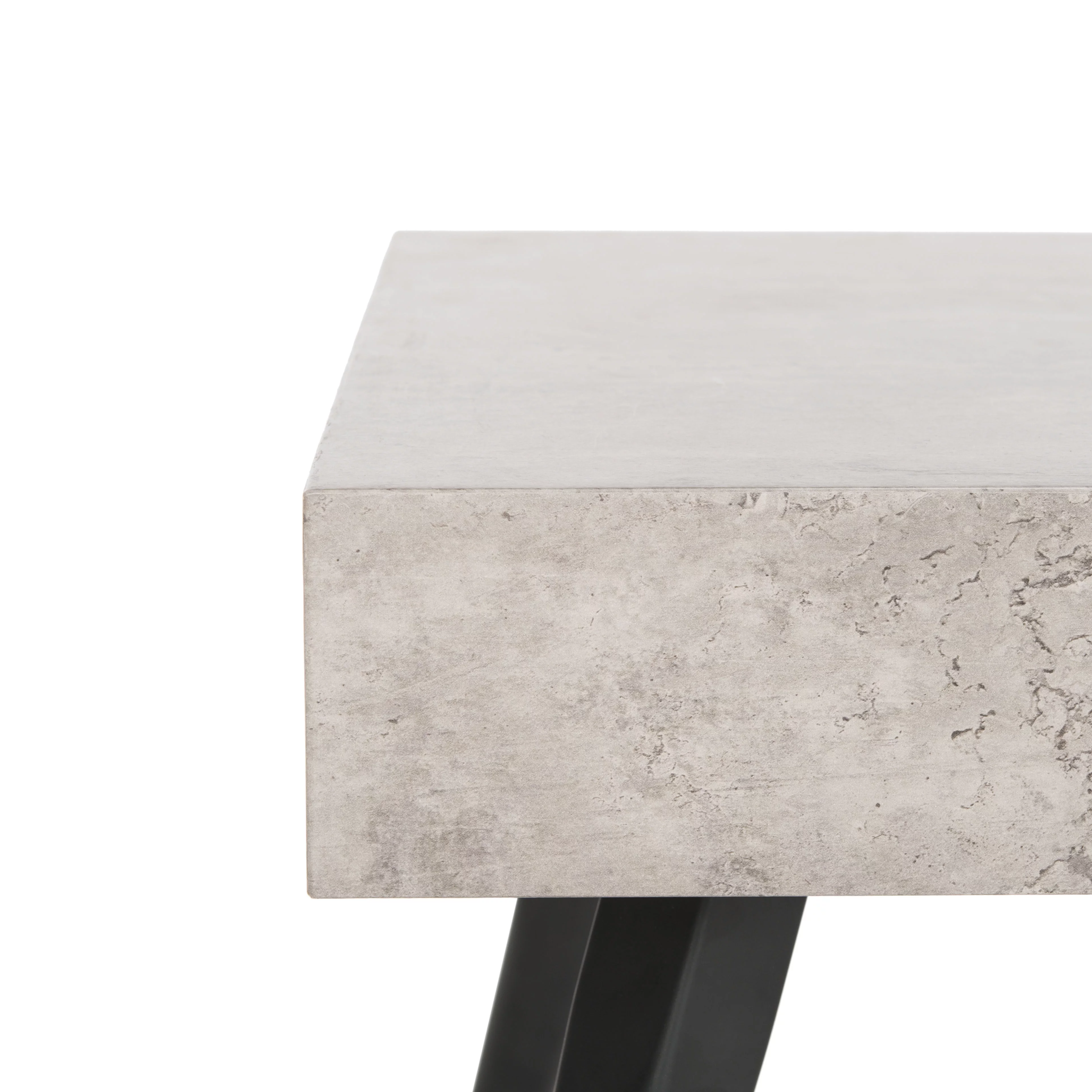 SAFAVIEH Cedric Rectangular Mid-Century Coffee Table, Light Grey