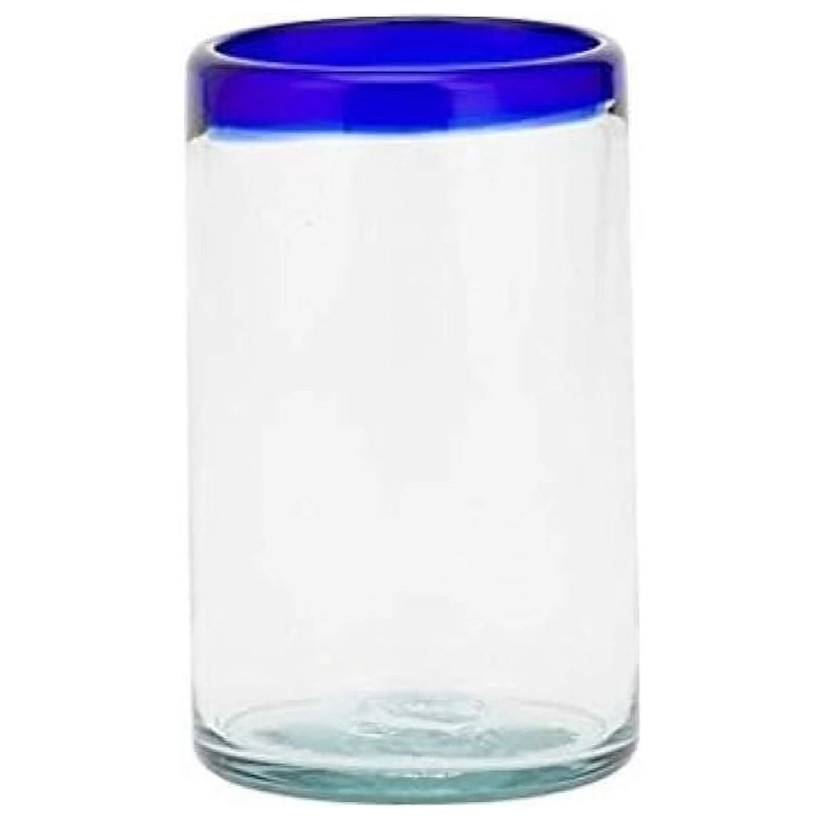 Set of 6 Aqua Rim 16oz Hiball Glasses 16 oz - Blue