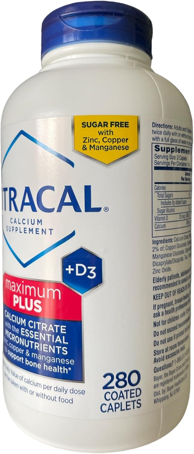 Citracal Calcium Citrate Caplets (Maximum Plus) + D3 1Pack (280 ct.) (Packaging may vary)
